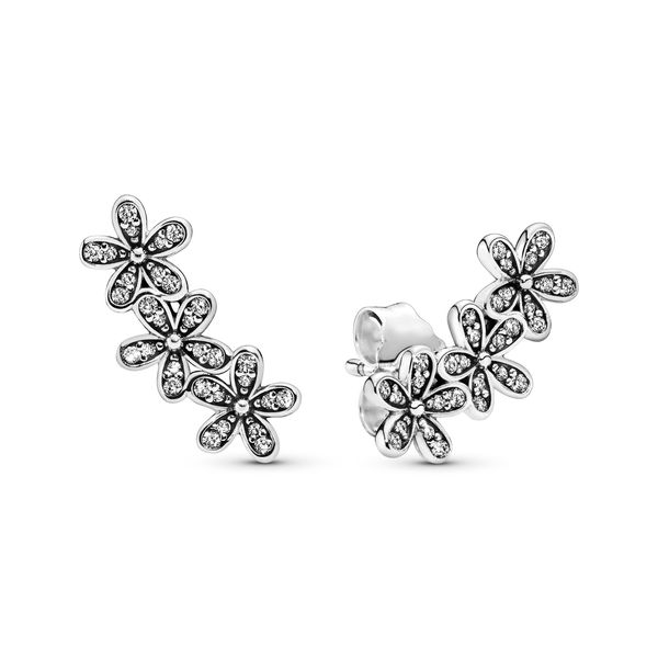Pandora Pink Daisy Flower Stud Earrings