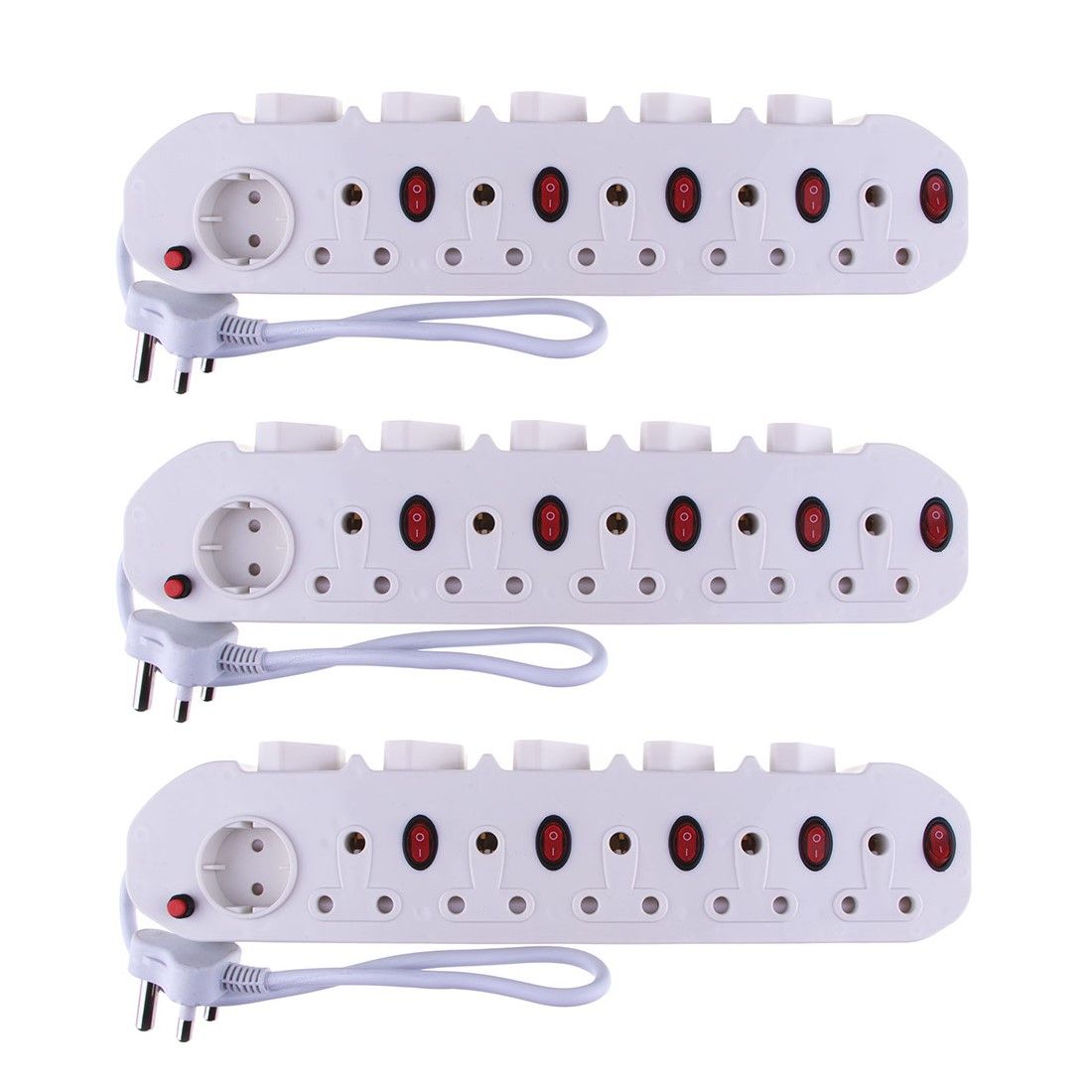11 Way Power MultiPlug With 5 Illuminated Switches Pack Of 3 Shop