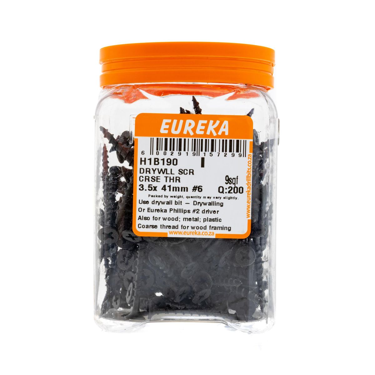 EUREKA Drywall Screw Coarse Thread 3.5 x 41mm #6 Q:200 H1B190