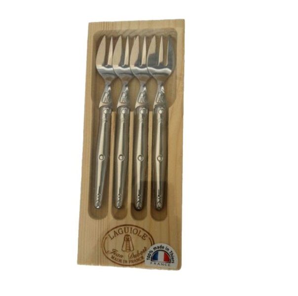 Laguiole by Jean Dubost - France 4 Piece Cake Forks - Stainless Steel
