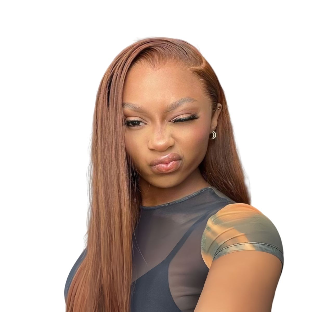 Marigold 16-inch 33# Full Frontal Straight Wig Human Hair