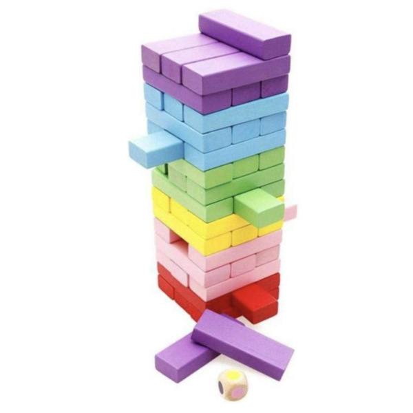 Stack High Wooden Blocks - Challenging Game of Jenja