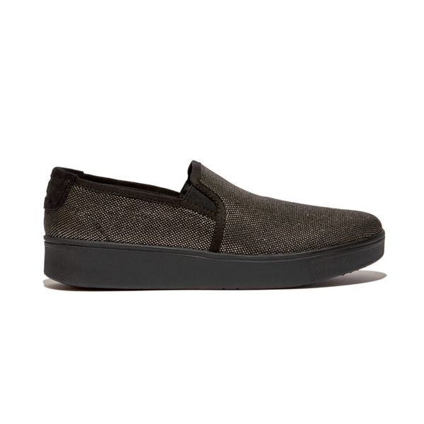 FitFlop Rally Glitz-Canvas Skate Black