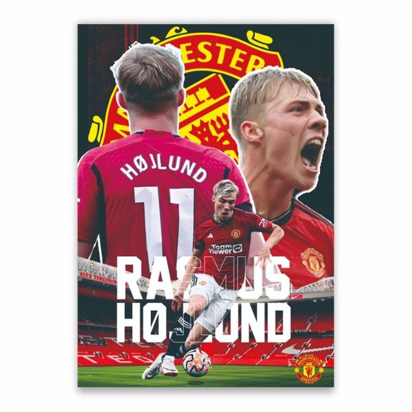 Rasmus Hojlund Old Trafford Poster - A1