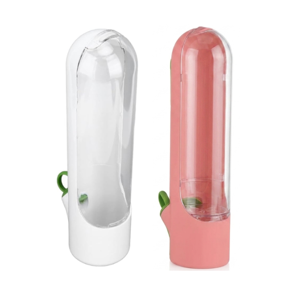 2PK Combo Fresh Herb Saver Storage Capsule Container White &amp; Pink