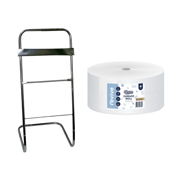 Floor Standing Paper Roll Stand with 2kg Multipurpose Roll 150×600mm Combo