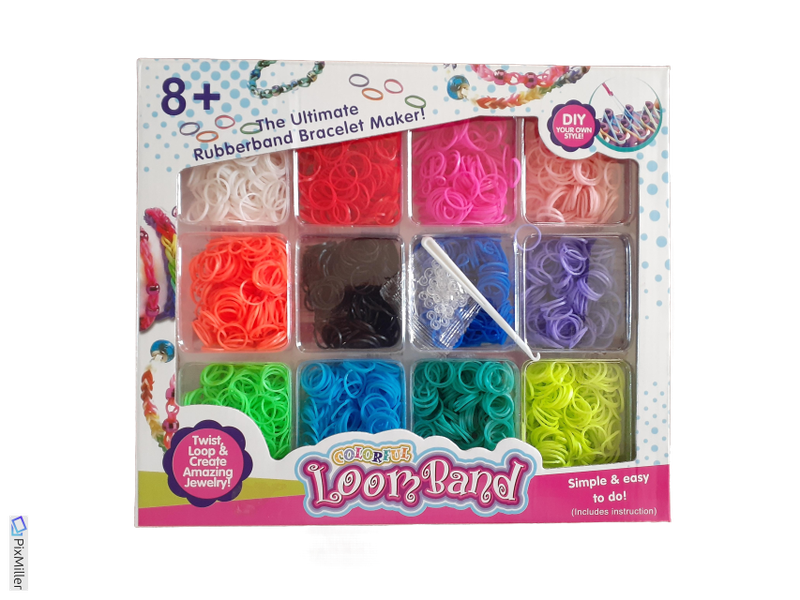 Loom Band Refill Pack - 3300 Rubber Bands - 12 Colours