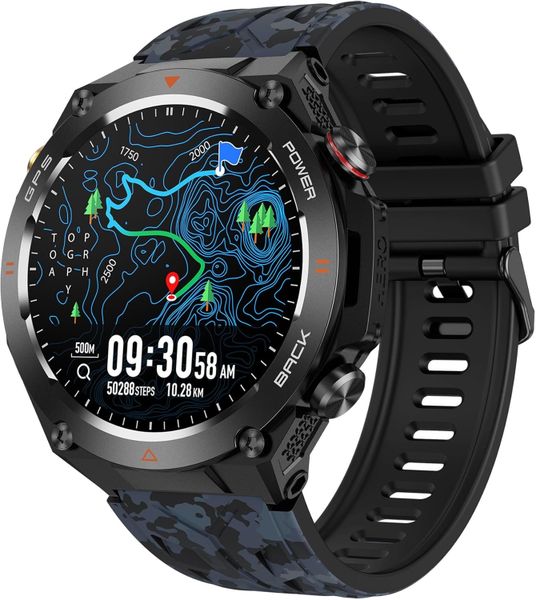Multifunctional waterproof watch dual system compatible camouflage color