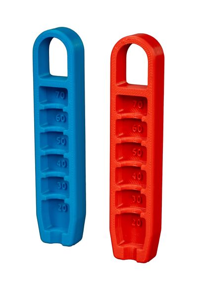 Golf Tee Height Elevator - Adjustable Tee Aid - Red/Blue - Pack of 2