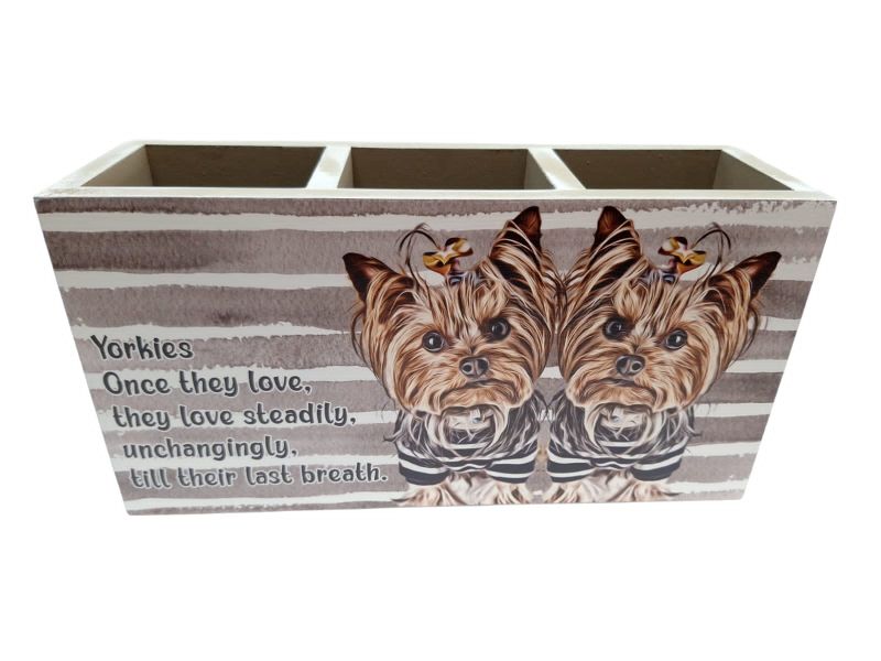 Cutlery - Stationary Holder with Yorkies Quote