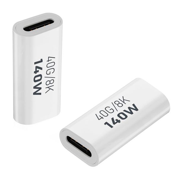 2pc USB C Female to Female Adapter Type C Extender PD 140W 40Gbps 8K@60Hz