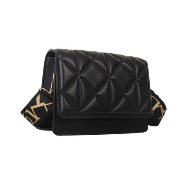 PU Leather Monochromatic Crossbody Bag