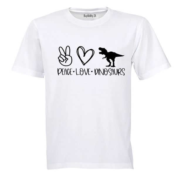 Peace. Love. Dinosaurs - Adults - T-Shirt