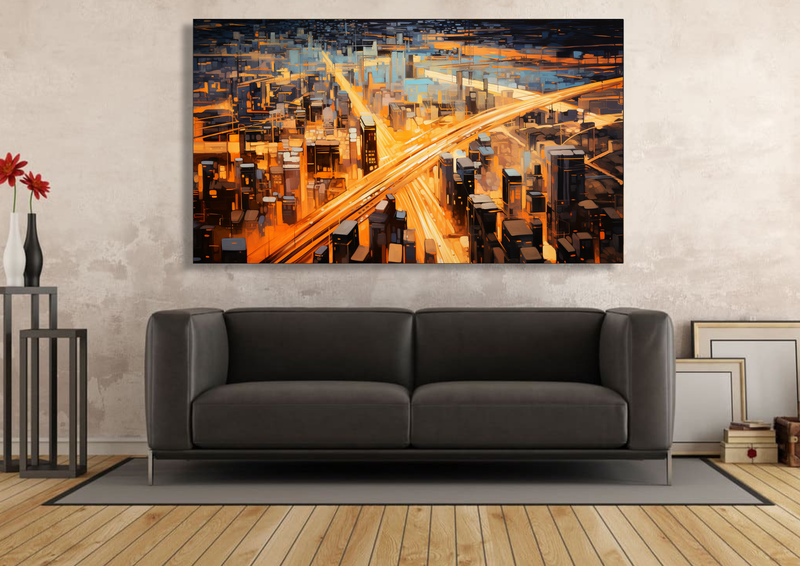 Canvas Wall Art - Urban Glow Abstract - IM1122