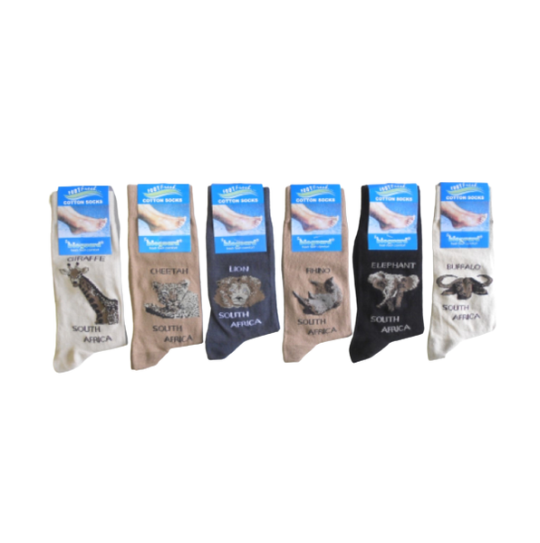 Bioguard Cotton Blend Big 6 South Africa Novelty Socks - Pack of 6