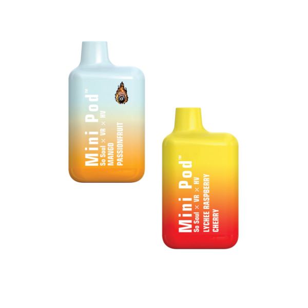 Disposable Vape Mini Pod - LycheeRaspberryCherry &amp; Mango Passionfruit