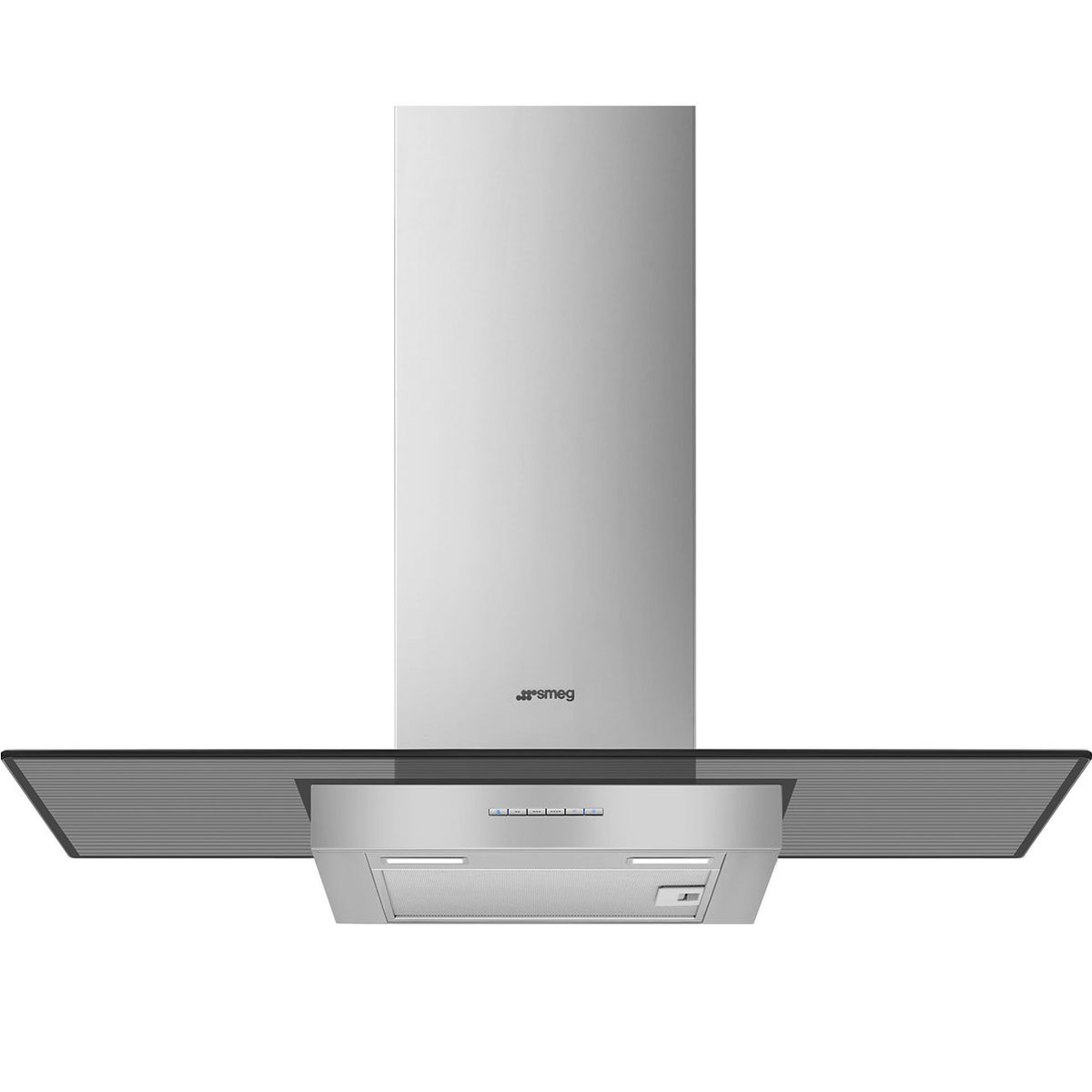Smeg KBT900VE 90cm Stainless Steel and Straight Glass Extractor Hood