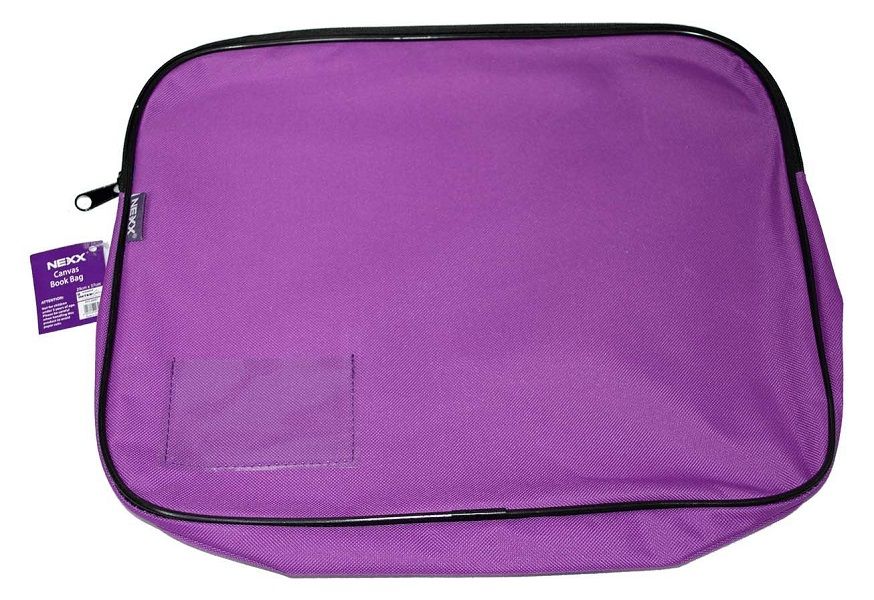 NEXX Canvas Gusset Book Bag (Purple) | Shop Today. Get it Tomorrow ...