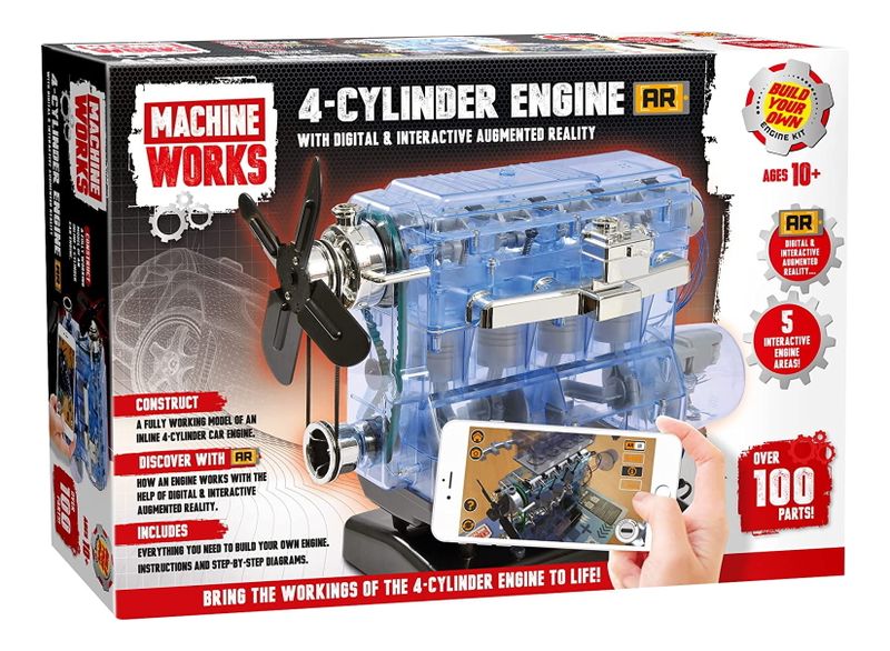 Machine Works 4 Cylinder Engine Plastic Model Kit