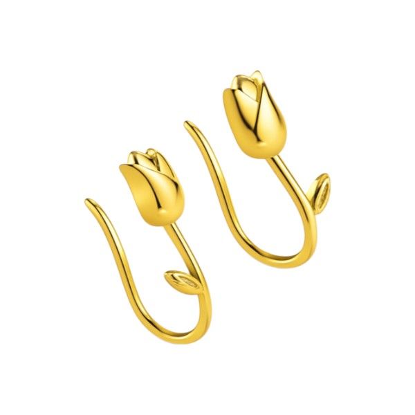 Retro Tulip Flower Dangle Earrings