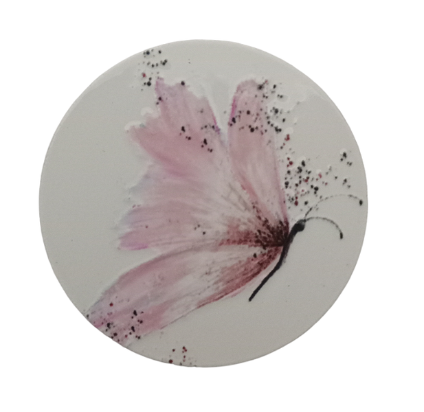 Popsocket Phone Grip Stick On - Pink Butterfly