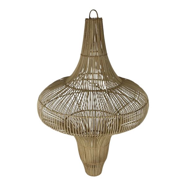 Crafted Double Gong Rattan Lampshade