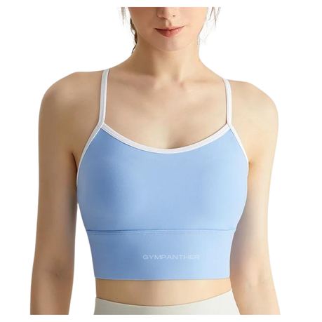 GymPanther Pure Innocence White Trimmed Strappy Sports Bra, Shop Today.  Get it Tomorrow!
