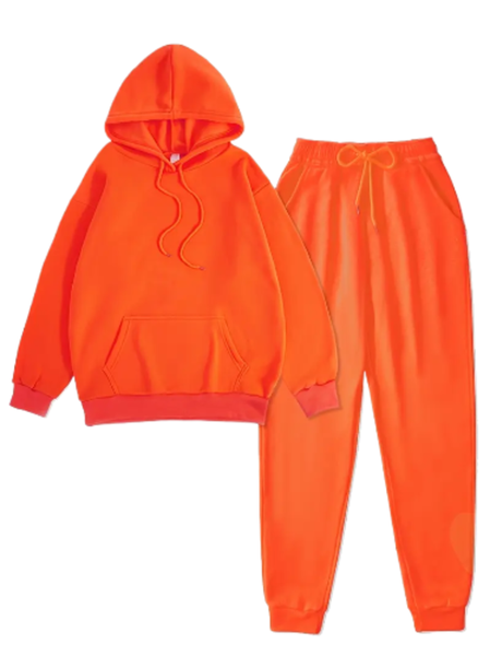 Secret Shield-Casual Sports Hooded Sweatshirt and Sweatpants Set