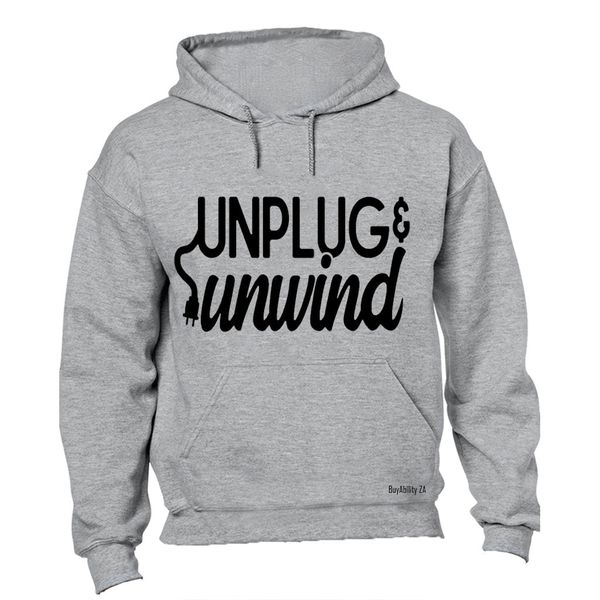 Unplug &amp; Unwind - Mens - Hoodie - Black
