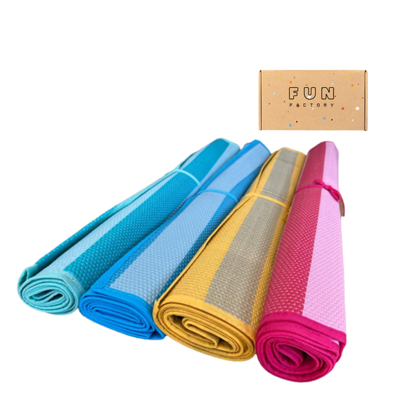 Funky Woven Beach, Pool &amp; Camping Mats - Set of 4