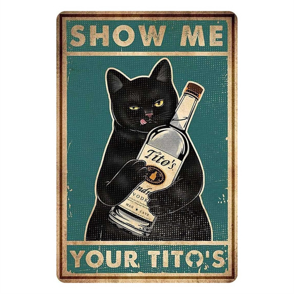 Funny Show Me Your Black Cats Poster 230X180Cm