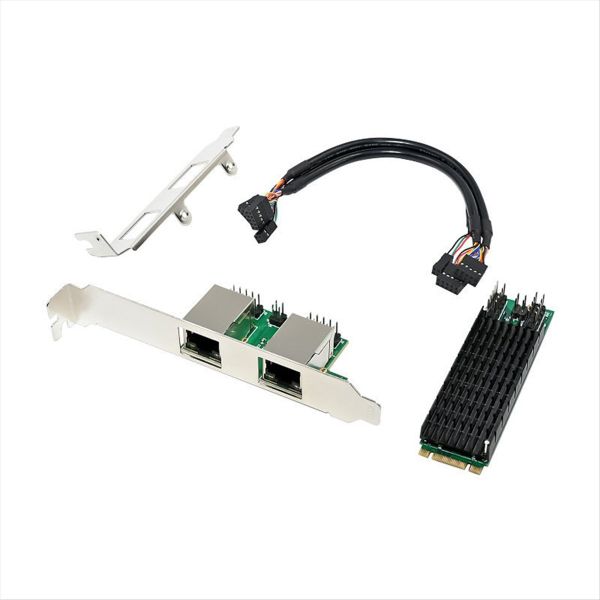 2.5G Gigabit Network Card M 2 To Dual Rj45 Port Ethernet Nic M 2 B