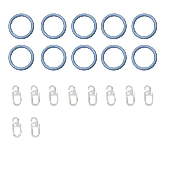 Inspire 10 plas rings w/ hooks 25mm silver