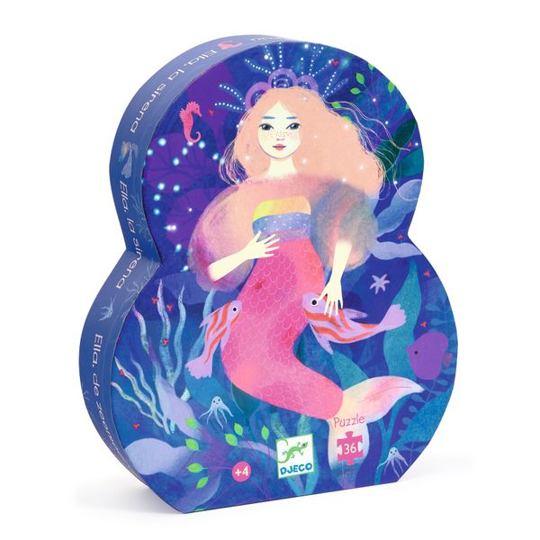 Djeco Sihouette Puzzle - Ella the Mermaid - 36 Piece