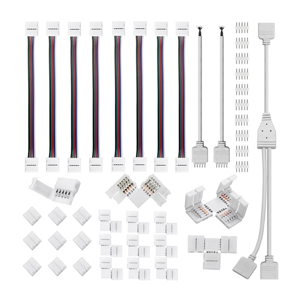 5 Pin Led Strip Connector Kit For 12Mm Rgbw Led Strip Connection