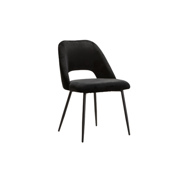 Sadie Velvet Dining Chair - Black