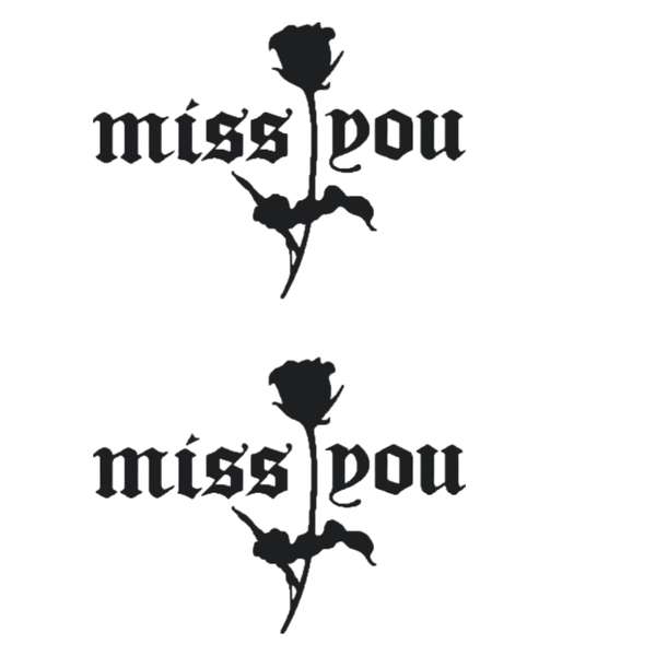 th-INK Semi-Permanent Tattoo kit - Miss You Roses - 80x110mm