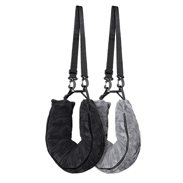 Stuffable Travel Pillow for Extra Luggage, Velvet Travel Neck Pillow