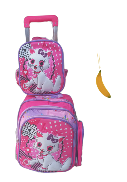 3 Pieces Trolley Backpack, Lunch Bag And Pencil Case