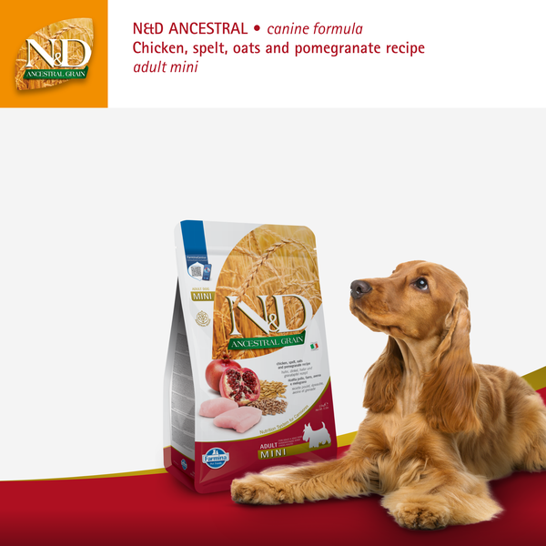 Farmina N&amp;D Ancestral - Chicken, Spelt, Oats &amp; Pomegranate 7kg Mini