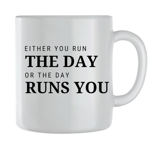 Run Coffee Mugs for Men Women Trendy Motivational Sayings Graphic Cups 244