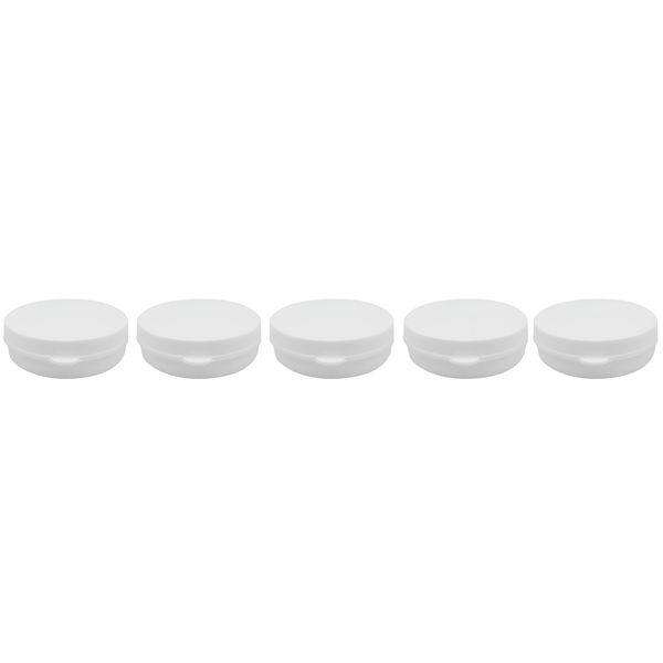 5 Pack 15g White Plastic Tubs - Refillable Cosmetic &amp; Storage Containers