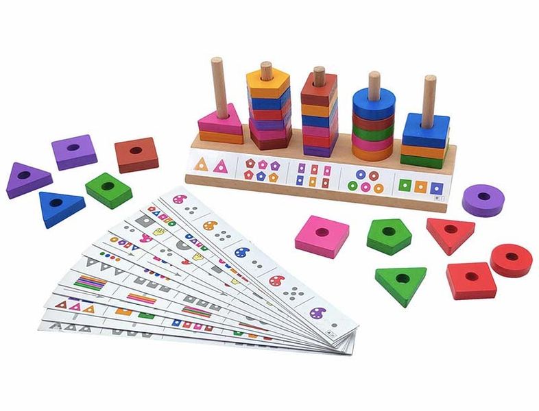 Wooden Geometric Shape Matching &amp; Puzzle Game