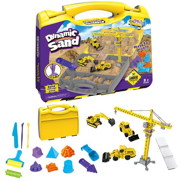 Kids Magic Play Sand Castle Mold &amp; Building Kit Folding Play Sand Box