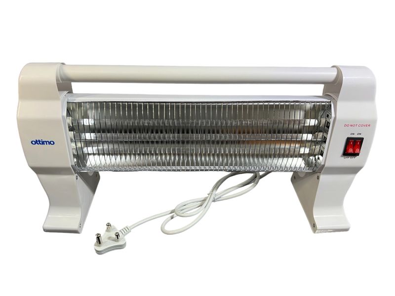 Ottimo White 3 Bar Quartz 1200 W Electric Winter Heater Tip-over Switch