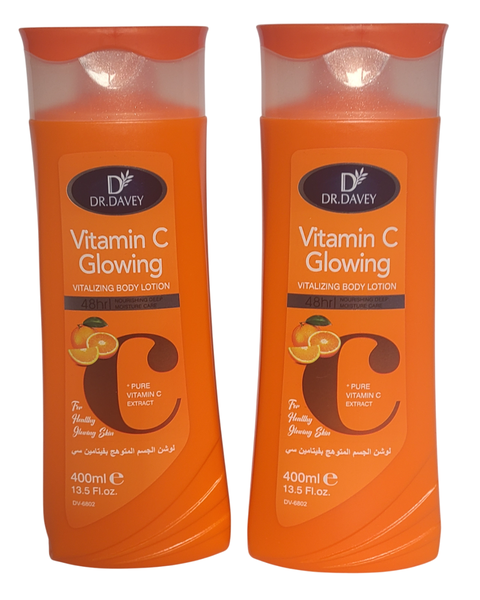 Dr. Davey Vitamin C Glowing Vitalizing Body Lotion 48 Hr x 2 Packs