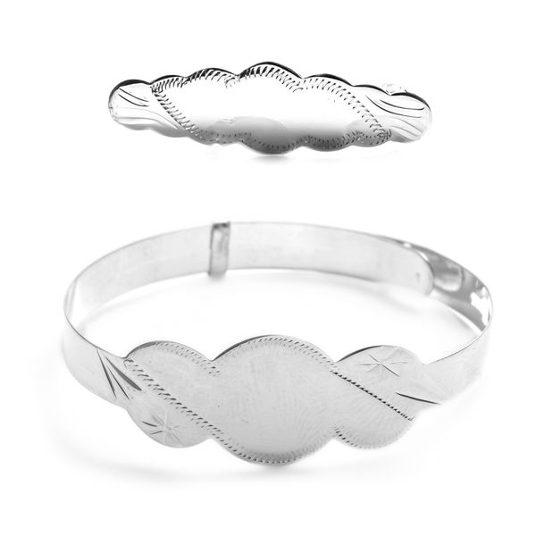 Baby Bangle &amp; Baby Brooch set in Sterling Silver