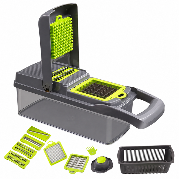 Vegetable Chopper - 16-in-1 Multi Functional Mandoline Slicer Dicer Cutter