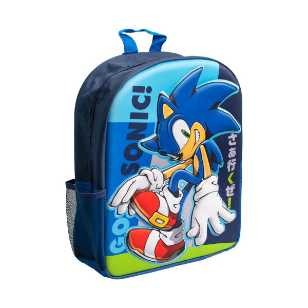 SONIC THE HEDGEHOG By Sega Official Licensed K 3D Embossed Backpack