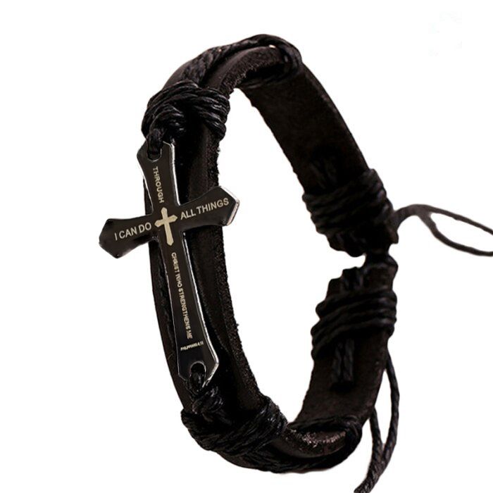 Leather deals scripture bracelets